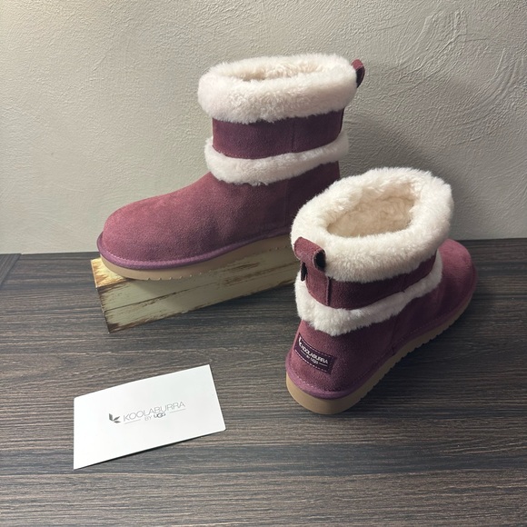 Koolaburra Shoes - Koolaburra by UGG Barlee suede Ankle Boot Plum Purple size Women 7
